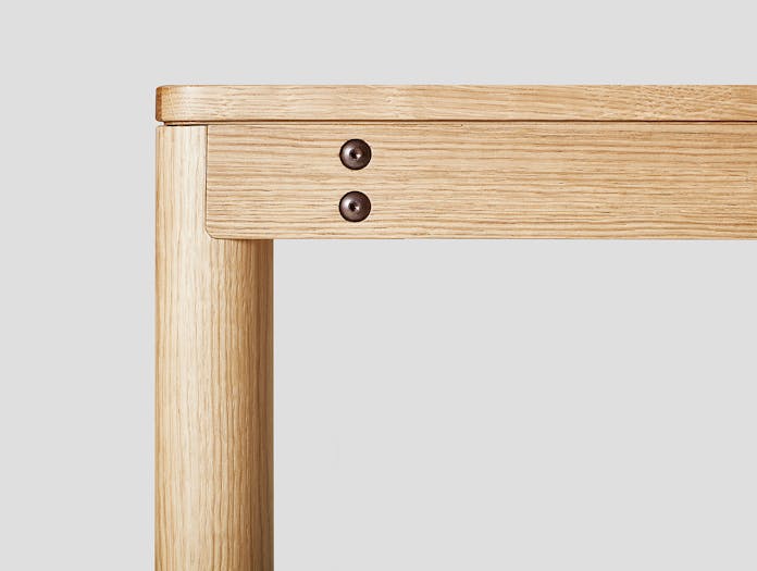 Very Good And Proper Dowel Table Oak Corner Detail Side Klauser And Carpenter