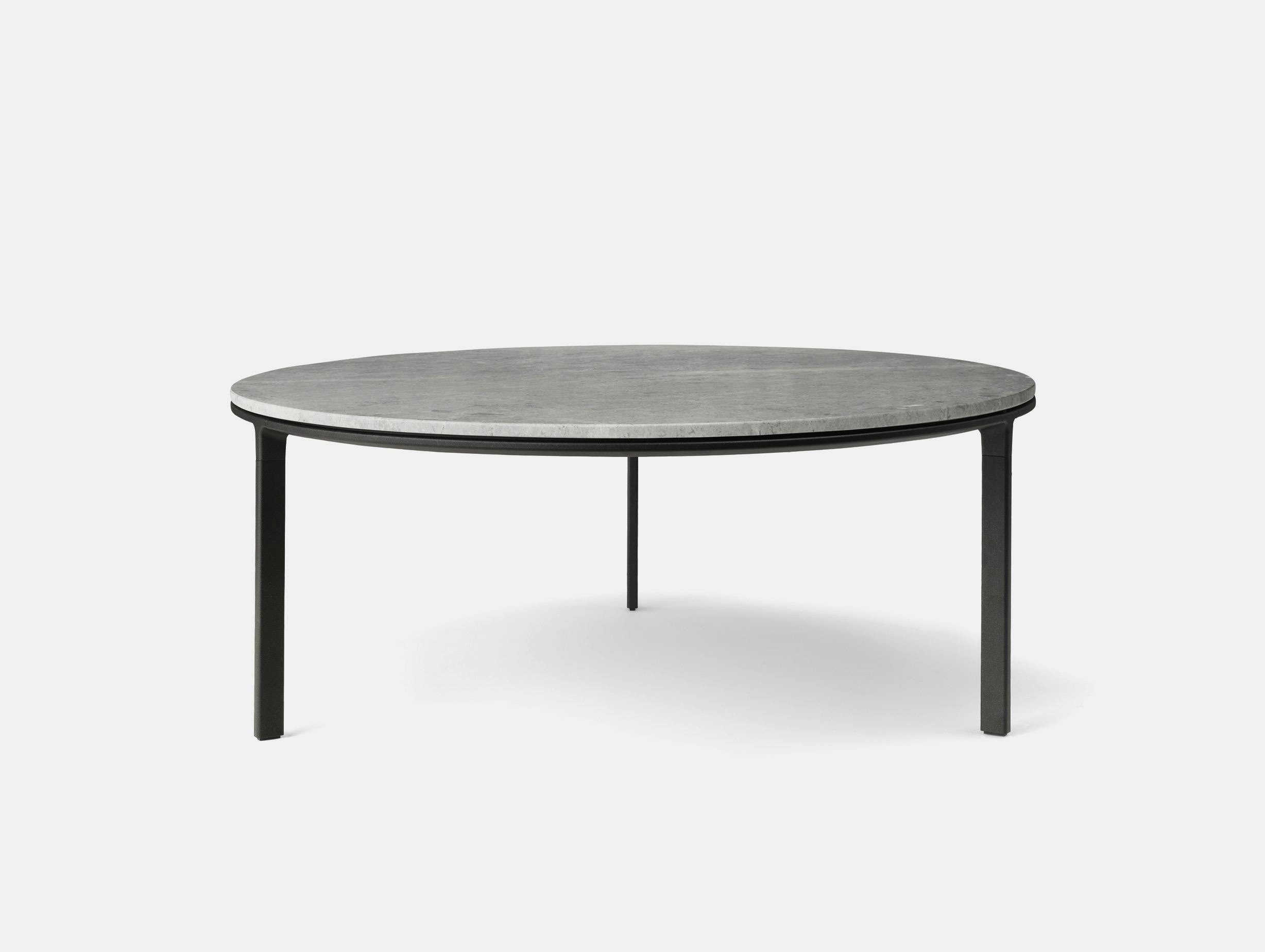 Vipp 425 coffee table 90 sky grey marble
