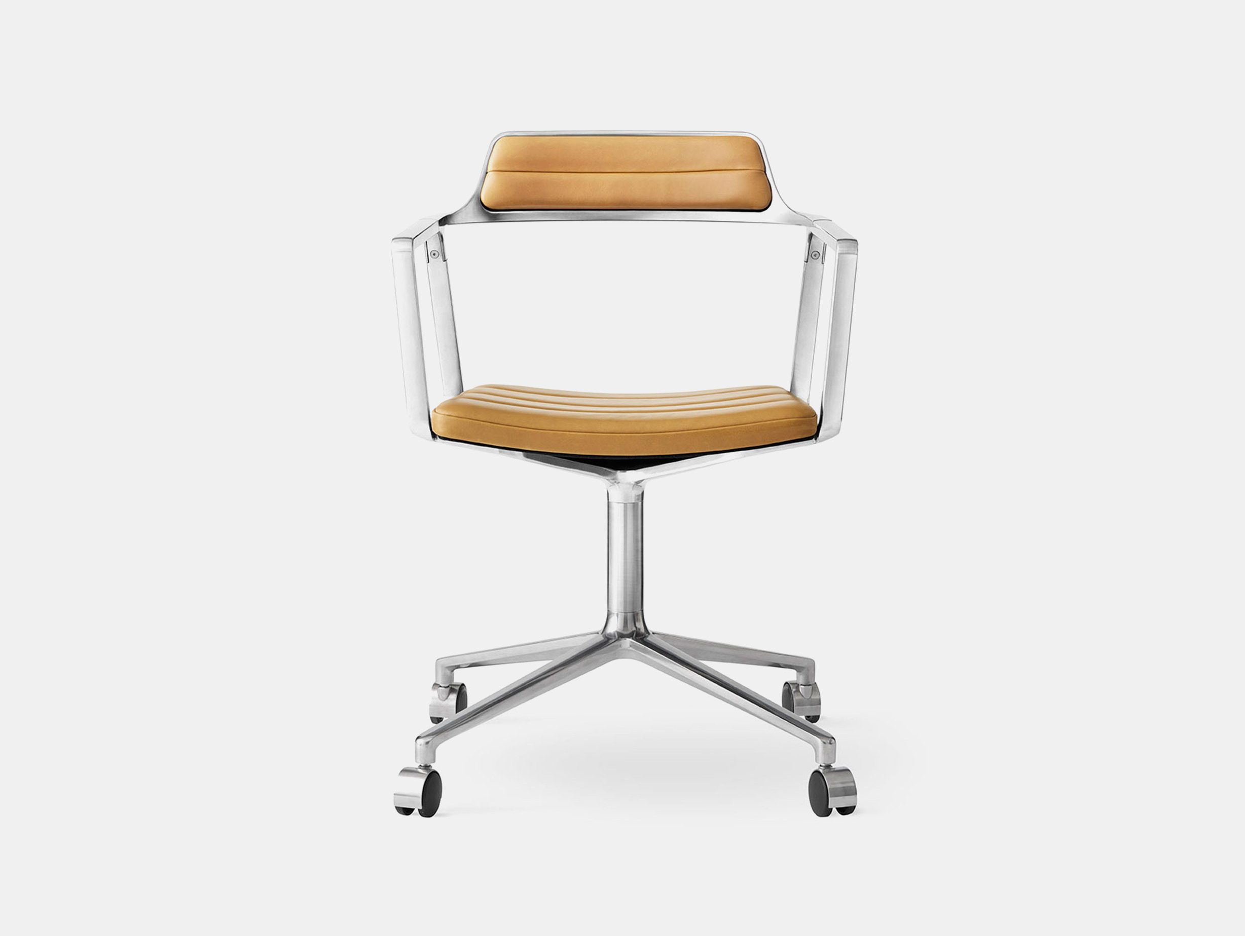 Vipp 452 swivel chair polished sand leather castors