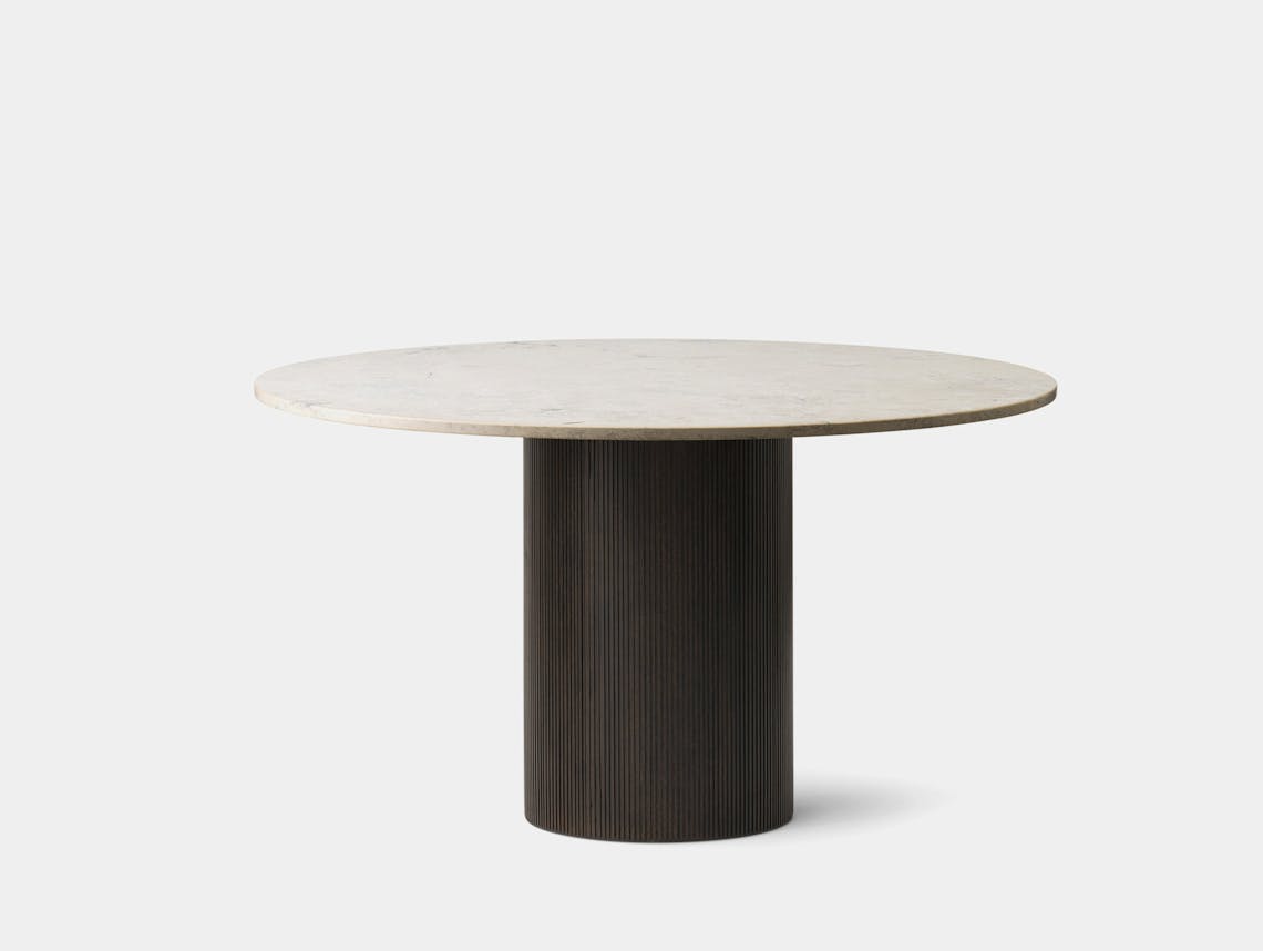 Vipp cabin table 130 grey marble dark oak jura grau blau limestone