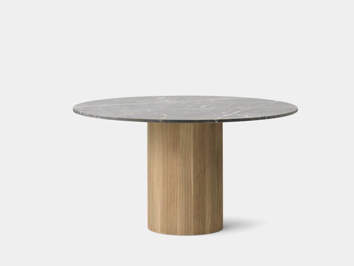 Vipp cabin table 130 grey marble light oak