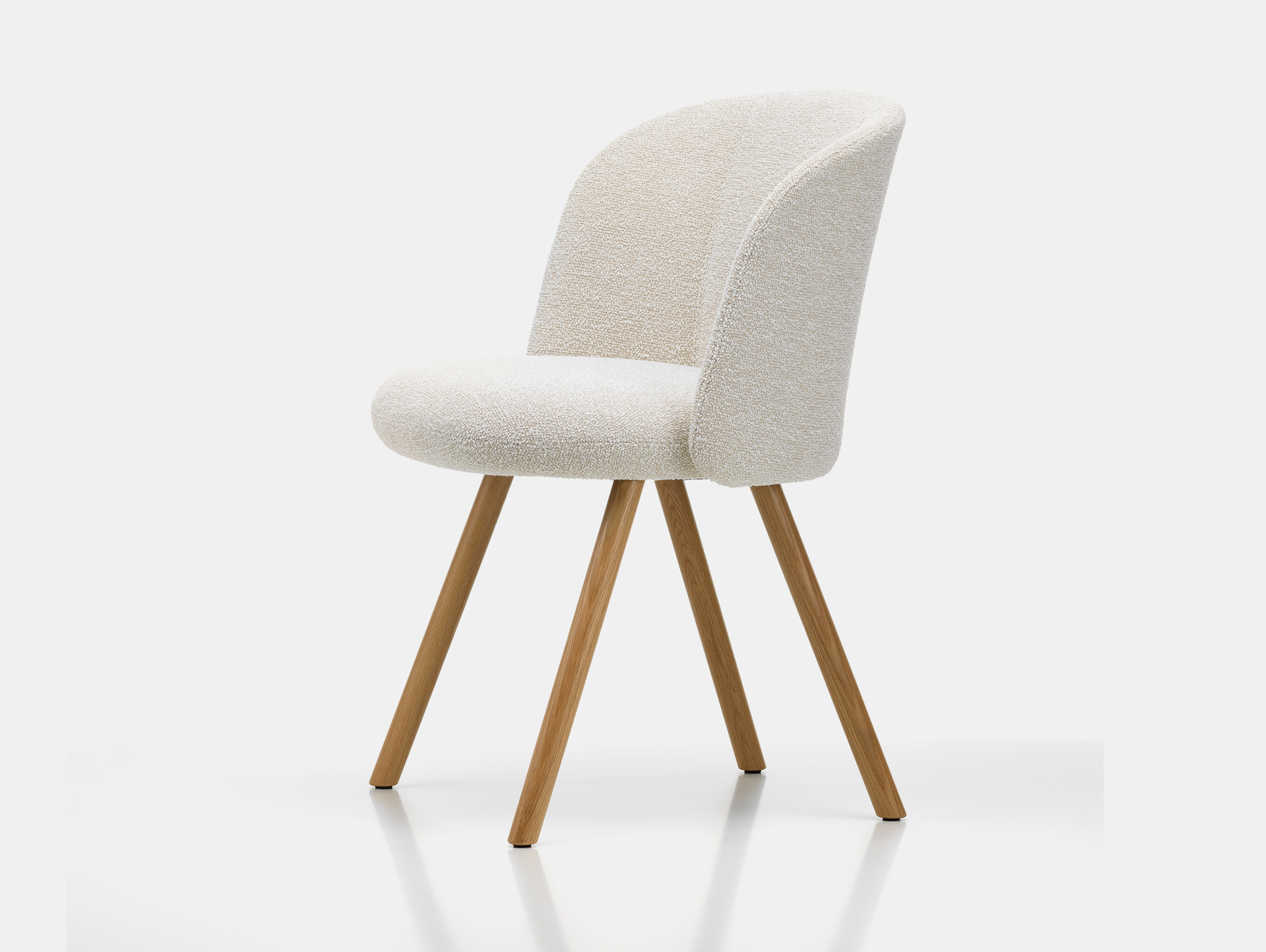 Vitra Barber Osgerby Mikado Side Chair Oak Nubia Ivory Pearl