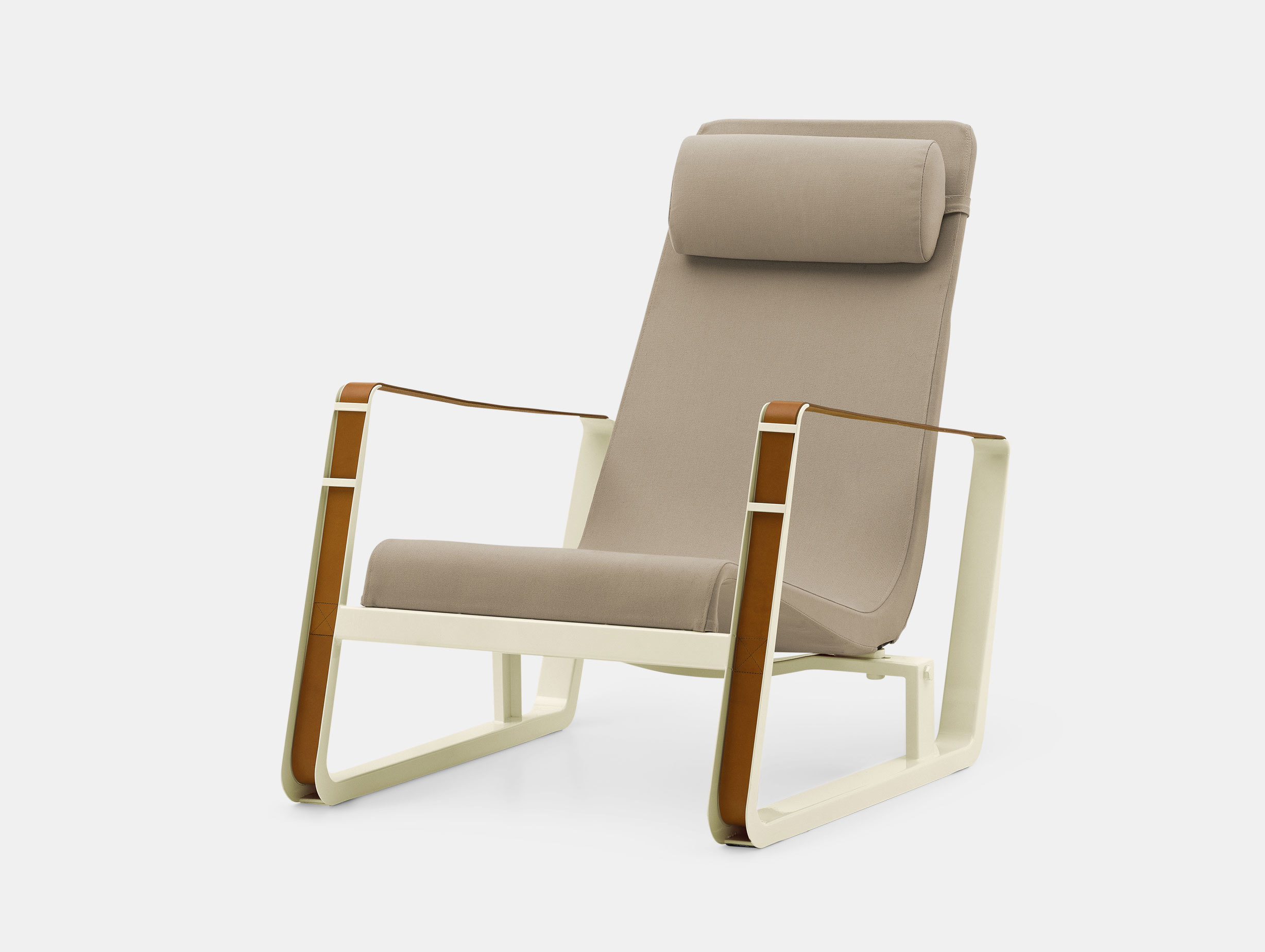 Vitra Cite Armchair Ecru Front Jean Prouve