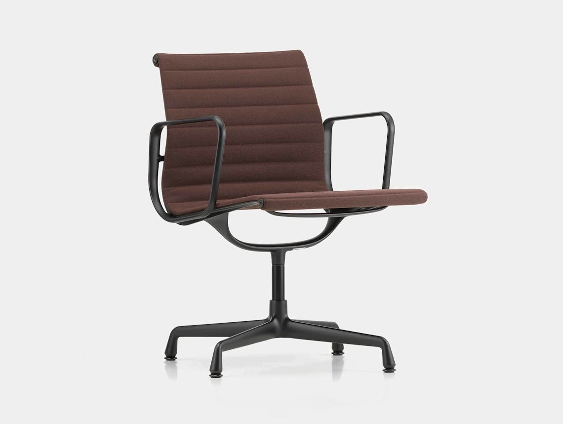 Vitra EA 108 Eames Aluminium Group Chair Brown Blk Back
