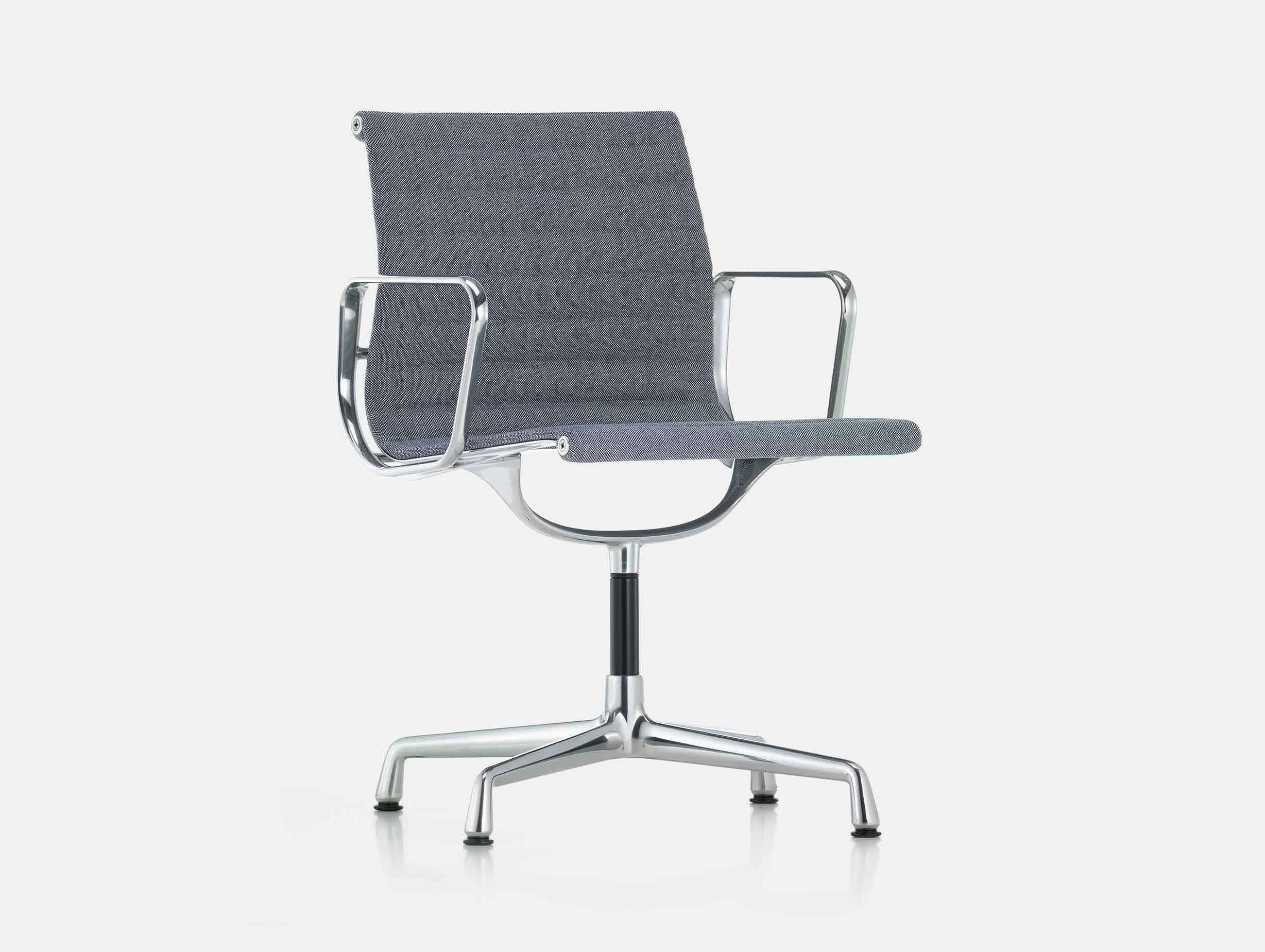 Vitra Eames EA104 Aluminium Group Chair Dark Blue Ivory