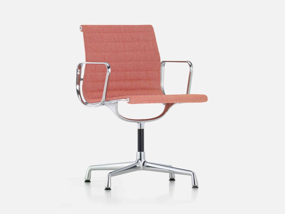 Vitra Eames EA104 Aluminium Group Chair Poppy Ivory