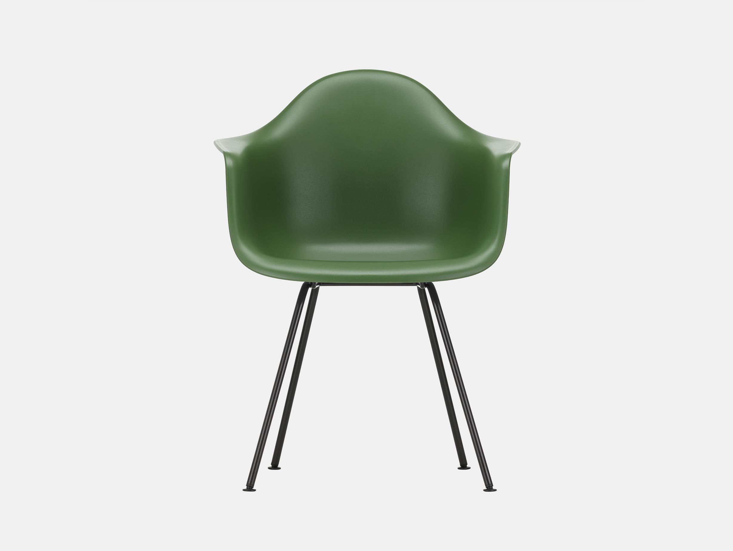 Vitra Eames Plastic Armchair DAX 48 Forest Blk Front