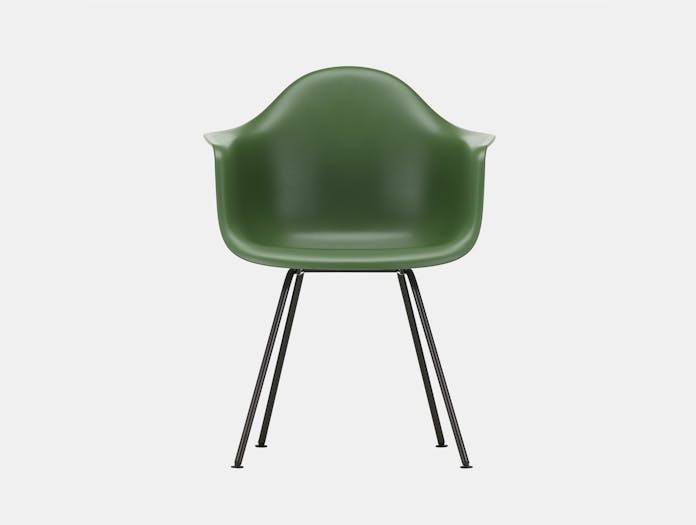 Vitra Eames Plastic Armchair DAX 48 Forest Blk Front