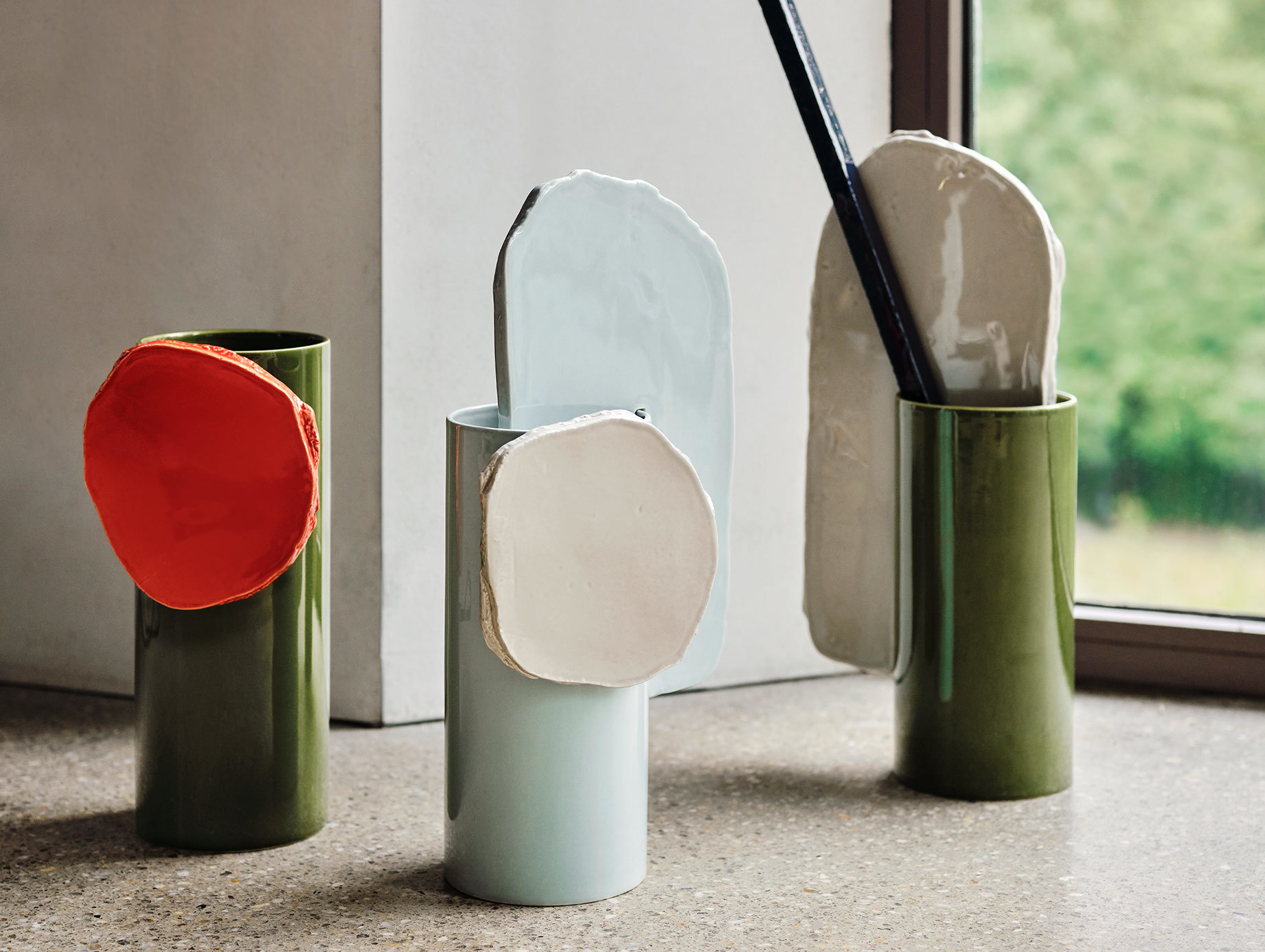 Vitra bouroullec vases decoupage disque