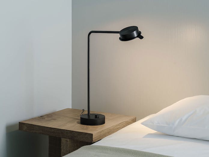 Wastberg w102 chipperfield light black steel bedside lamp