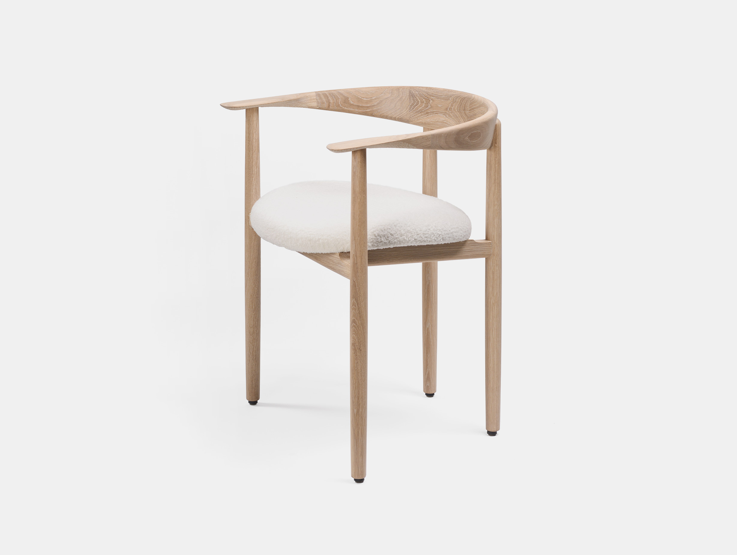 Zanat patrick norguet sava armchair white oil oak baru 0200