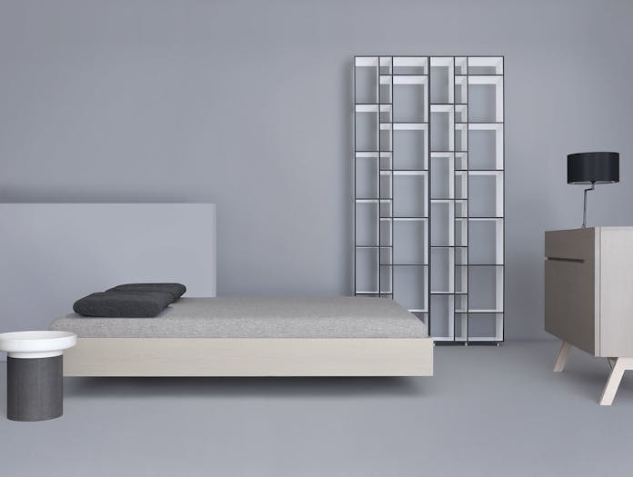 Zeitraum Simple Bed Stained Grey Formstelle
